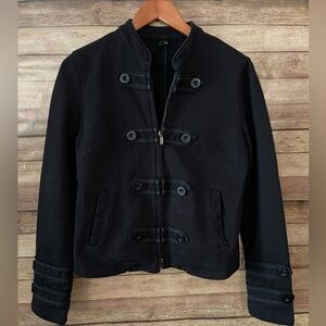 Ambition Women’s Military Style Buttons Design Zipper Front Zipper Coat Size PM